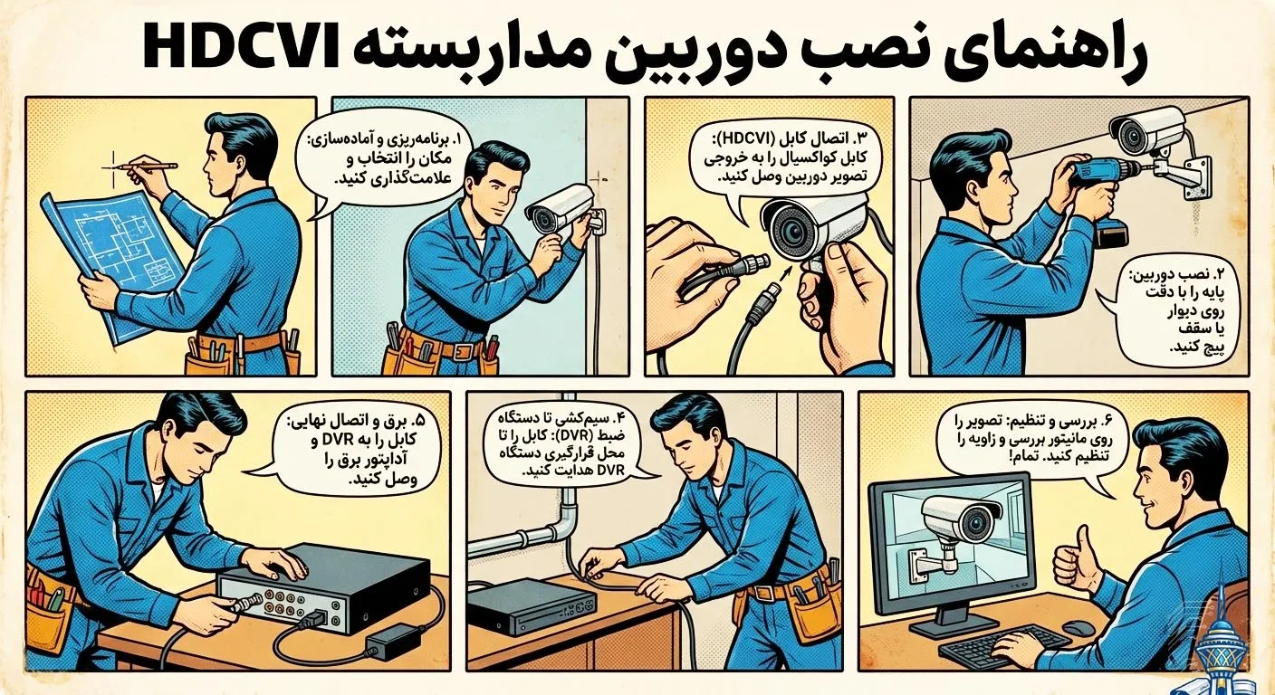 راهنمای نصب دوربین مداربسته